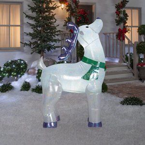 Gemmy Lightshow Airblown Inflatable Reindeer Buck